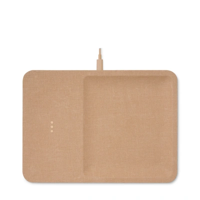 Courant Essentials Catch:3 Valet Tray Wireless Charger In Tan