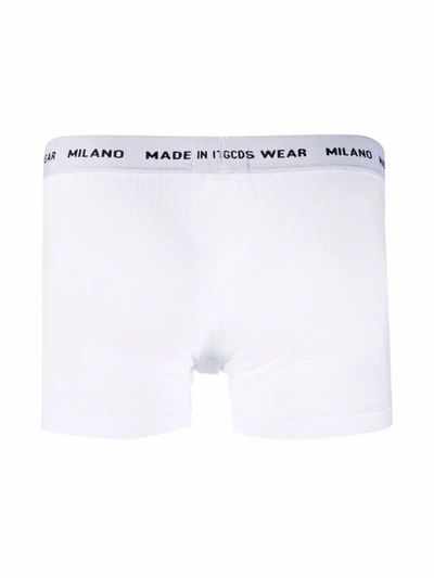 Gcds Logo-waistband Boxers In White