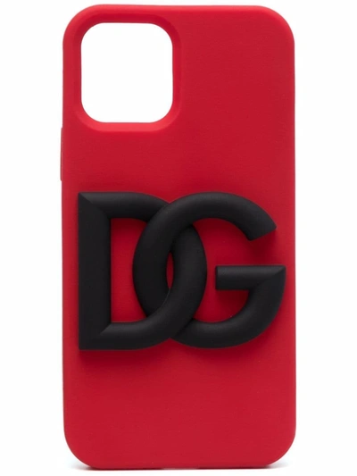 Dolce & Gabbana Cover For Iphone 12 Pro With Embossed Logo In Red