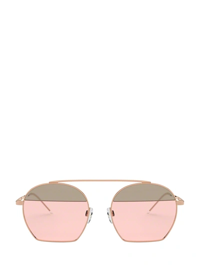 Emporio Armani Ea2086 Shiny Rose Gold Female Sunglasses In Pink