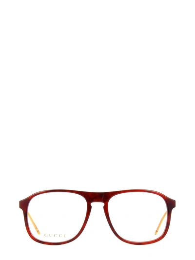 Gucci Gg0844o Havana Male Eyeglasses - Atterley