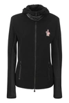Moncler Maglia Fleece Zip-through Hoodie In Black