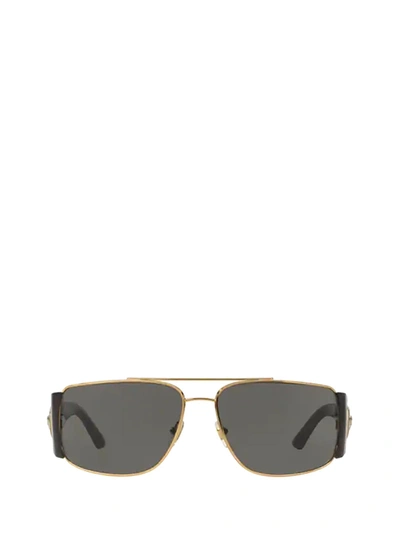 Versace Eyewear Aviator Sunglasses In Gold