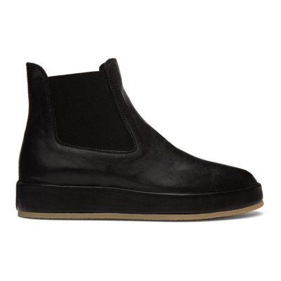 Fear Of God Black Leather Wrapped Chelsea Boots