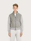 FERRAGAMO SALVATORE FERRAGAMO HERREN STRICKBLOUSON MIT LEDER