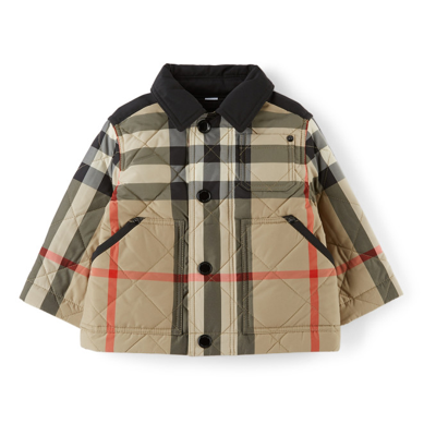 Burberry Baby Beige Check Quilted Renfred Jacket