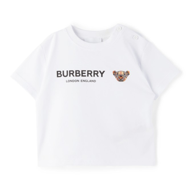 Burberry Kids Cotton Thomas Bear T-shirt (3-14 Years) In White