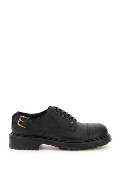 Dolce & Gabbana Bernini Slip On Shoes In Black