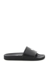 Marcelo Burlon County Of Milan Cross Faux-leather Slides In Black