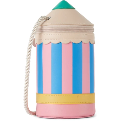 Stella Mccartney Kids Pink & Blue Pencil Bucket Bag In 8490 Multi