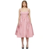 ALEXANDER MCQUEEN PINK GATHERED OPEN BACK DRESS