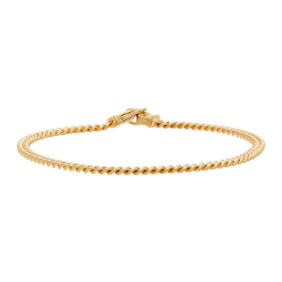 Tom Wood Curb M Gold-plated Sterling Silver Bracelet
