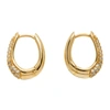 TOM WOOD GOLD LIZ PAVE HOOP EARRINGS