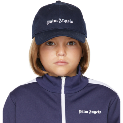 Palm Angels Boys Navy Kids Logo-embroidered Cotton Baseball Cap 6-10 Years Old 8-10 Years In Blue