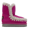 MOU BABY PINK SUEDE ANKLE BOOTS