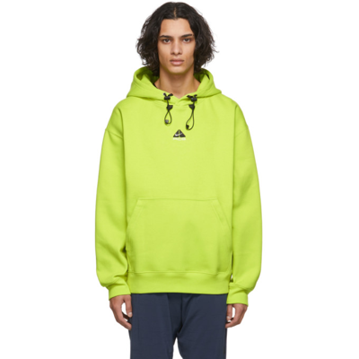 Nike Acg Therma-fit Fleece Pullover Hoodie In Cyber,summit White