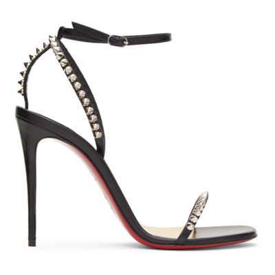 Christian Louboutin So Me 100 Studded Leather Sandals In Black