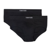 Tom Ford Two-pack Stretch Cotton And Modal-blend Briefs In 2 Black