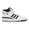 ADIDAS ORIGINALS BLACK & WHITE FORUM MID SNEAKERS