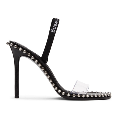 Alexander Wang Leather Sandals With Metal Details In Black