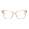 MCQ BY ALEXANDER MCQUEEN PINK SQUARED GLASSES