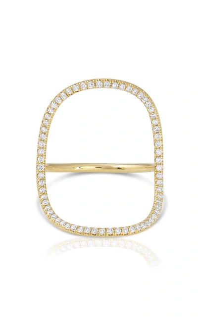 White/space Continuity 14k Yellow Gold Diamond Ring