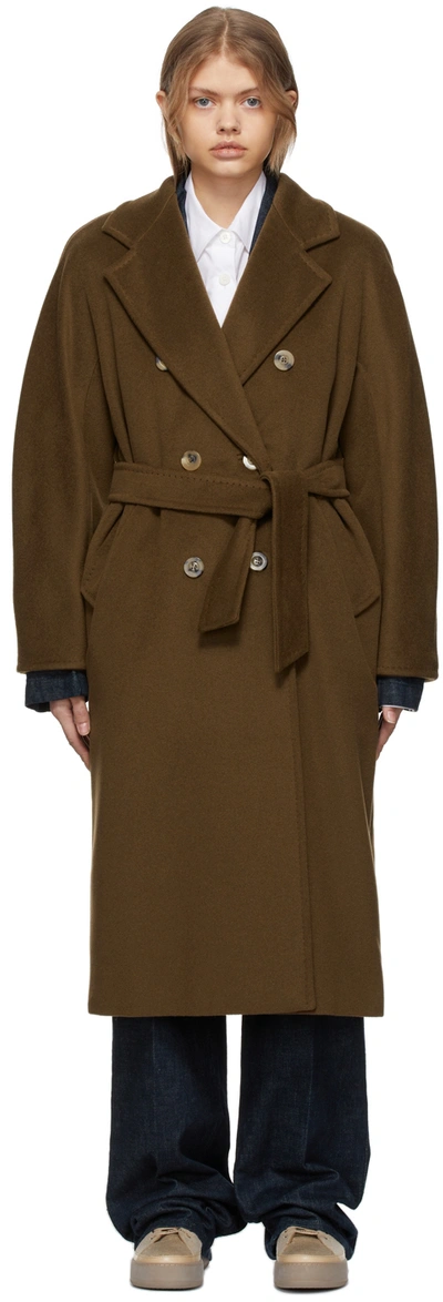 max mara madame tobacco Max Mara Brown Madame Icon Coat In 010 Tobacco