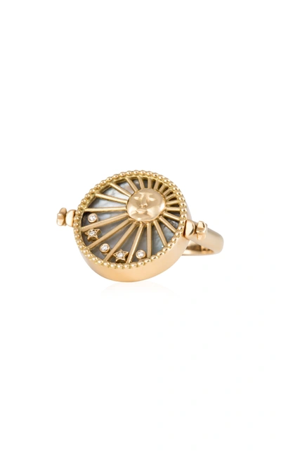 L'atelier Nawbar Day And Night 18k Gold Ring In Multi