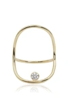White/space Continuity 14k Yellow Gold Diamond Ring In Gold