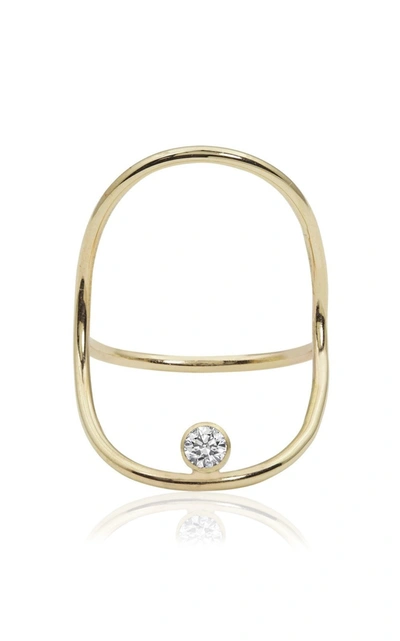 White/space Continuity 14k Yellow Gold Diamond Ring