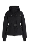 Erin Snow Diana Hooded Belted Recycled Ski Jacket In White,blue
