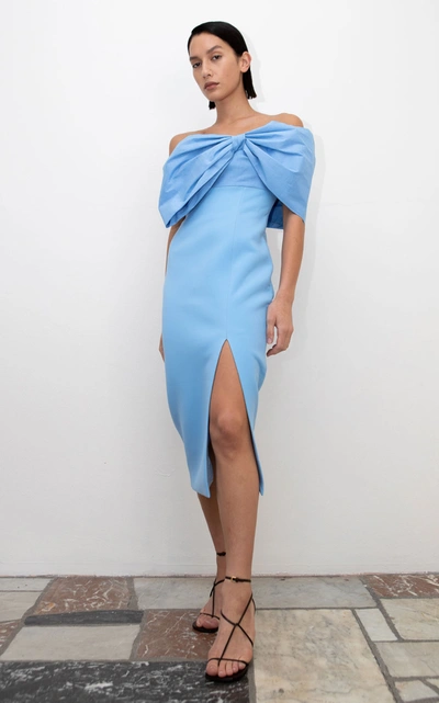 Rachel Gilbert Women's Kace Off-the-shoulder Midi Dress In Blue