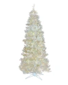 Barcana 9' White Iridescent Tree With Led Lights