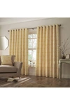 PAOLETTI PAOLETTI PAOLETTI HORTO EYELET CURTAINS (OCHRE YELLOW) (66IN X 90IN)
