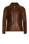 Schott Waxy Buffalo Leather Sunset Jacket In Brown