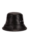 OFF-WHITE LEATHER BUCKET HAT,OFFF-WA60