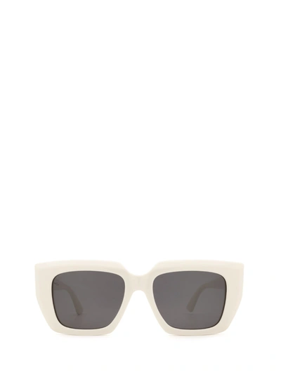 Bottega Veneta Eyewear Square Frame Sunglasses In White
