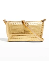 Maria Oliver Malala Metallic Crocodile Crossbody Bag In Gold Gd