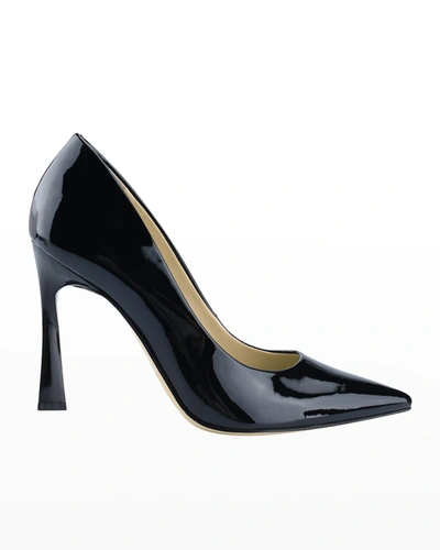 Marc Fisher Ltd Sassie Patent Leather Pointed-toe Pumps In Black