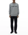 Helmut Lang Cotton Logo Print Crewneck Sweatshirt In Vapor Heather