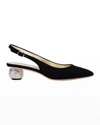 Kate Spade Women's Ruby Suede Slingback Pumps In Black