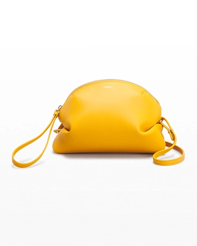 Chloé Judy Calfskin Zip Crossbody Bag In Sunflower Yellow