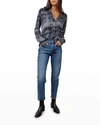 Rails Hunter Tie-dyed Button-front Shirt In Black Tie Dye
