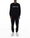 Helmut Lang Cotton Logo Print Crewneck Sweatshirt In Black