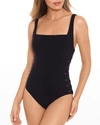 Amoressa By Miraclesuit Bondi Moonraker One-piece Swimsuit In Black