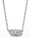 Kendra Scott Grayson Cubic Zirconia Adjustable Pendant Necklace In Rhodium Plate, 19 In Rhodium