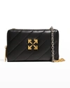 OFF-WHITE JACKHAMMER QUILTED WALLET ON CHAIN,PROD243930454