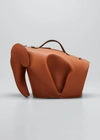 Loewe Men's Elephant Large Crossbody Bag In Apple Gree