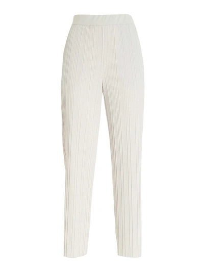 Max Mara Leisure Siberia Pleated Jersey Pants In White