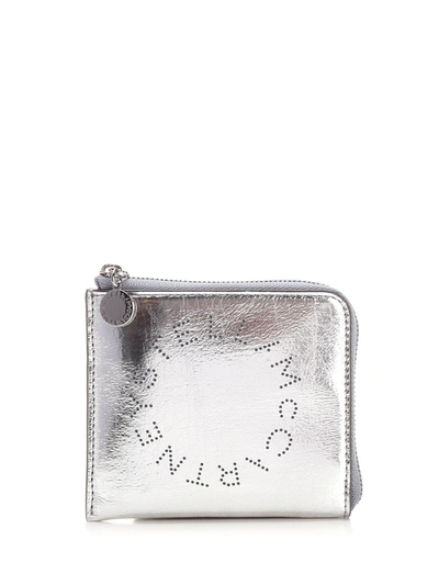 Stella Mccartney 金属色仿皮钱包 In Silver